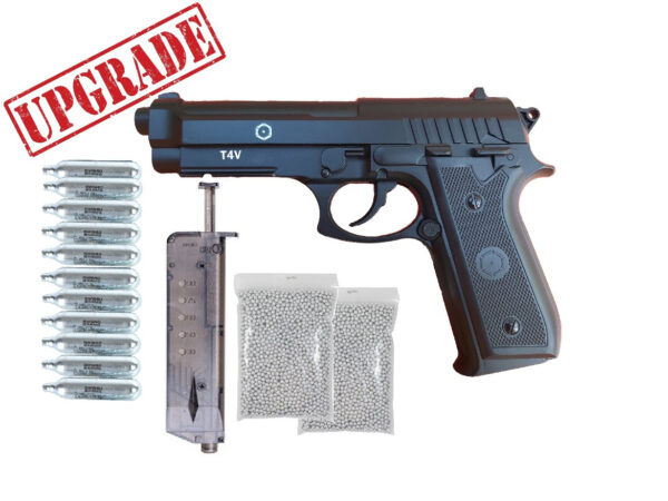 SET Complet Pistol Airsoft CO2 PT92 Full metal Upgraded 4J NBB